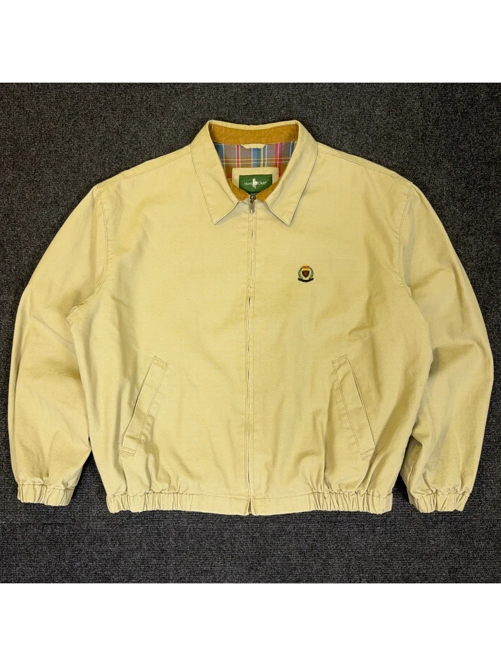 Vintage Hunt Club Men's Harrington Jacket Khaki Men's L